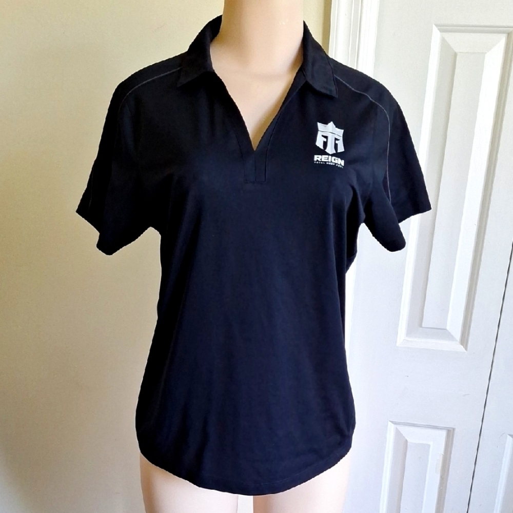 3/$20 Reign Women's Black Polo T-shirt Size M